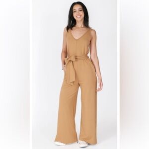 NWOT Belted Tuesday Wide Leg Romper (Terry)